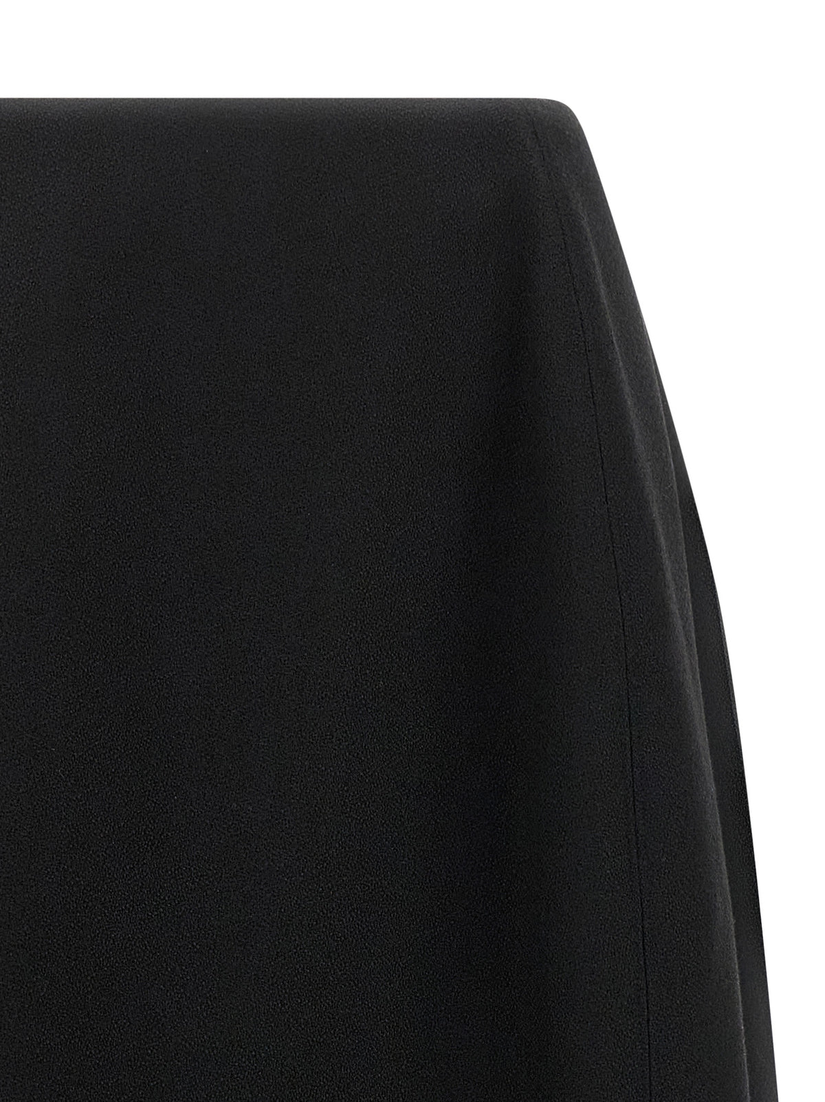 Jil Sander Black Virgin Wool Midi Skirt