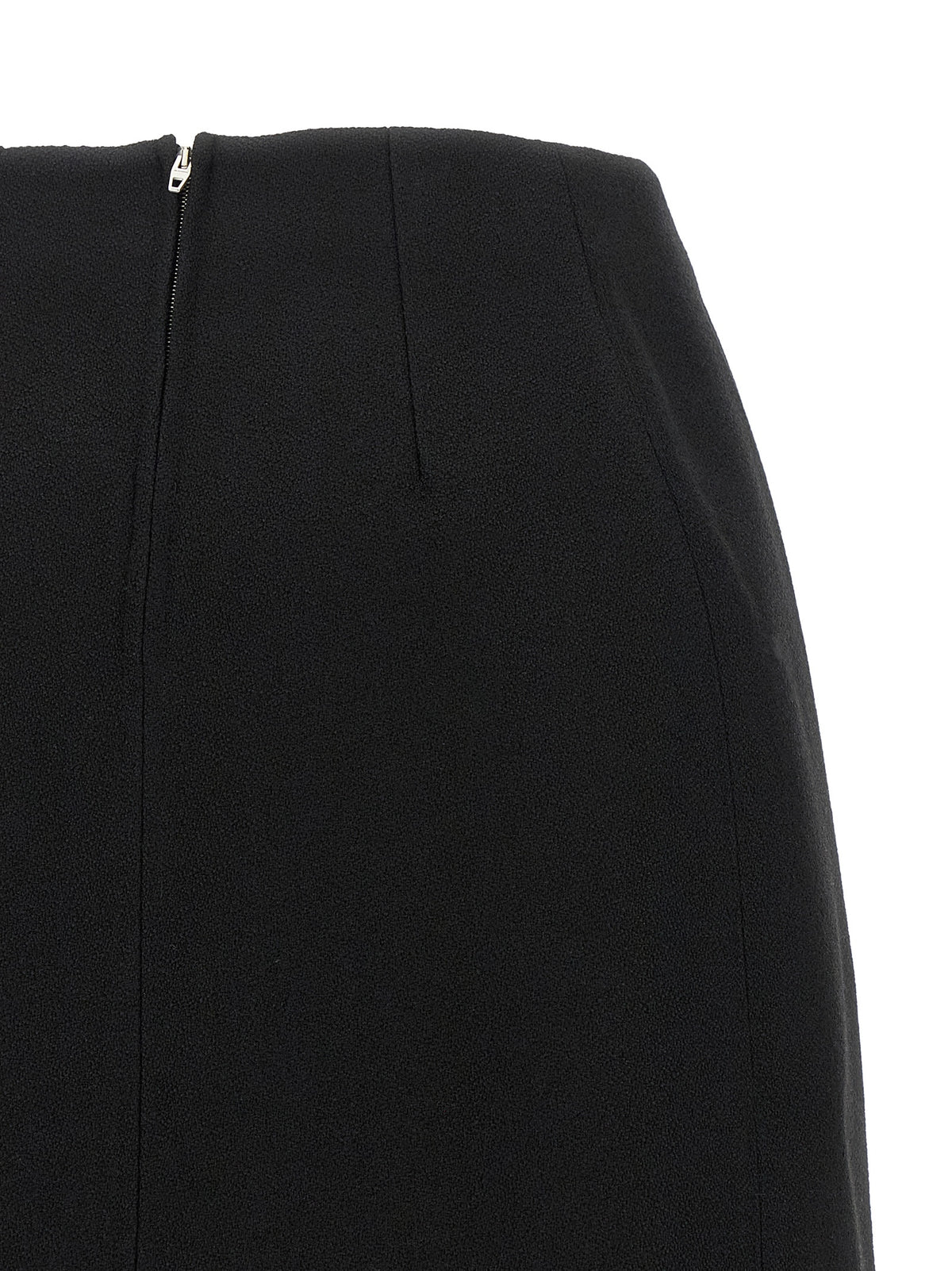 Jil Sander Black Virgin Wool Midi Skirt