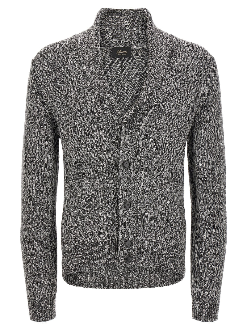 Brioni Bicolor Wool Cardigan for Men