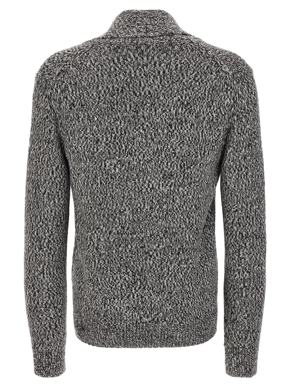 Brioni Bicolor Wool Cardigan