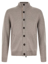 Brioni Beige Cashmere Cardigan