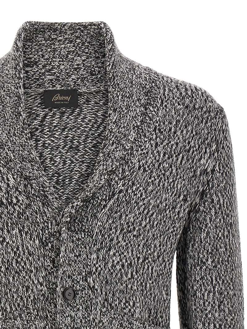 Brioni Bicolor Wool Cardigan for Men