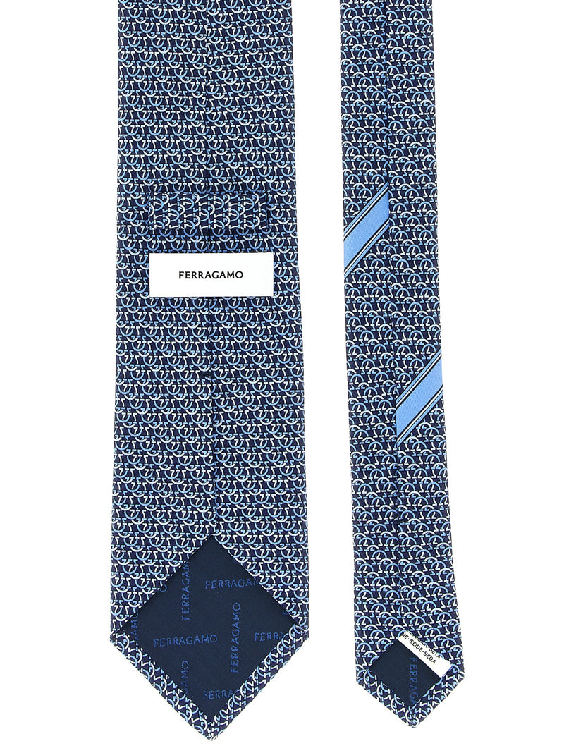 Ferragamo Blue Silk Scarf - Timeless Elegance for Men