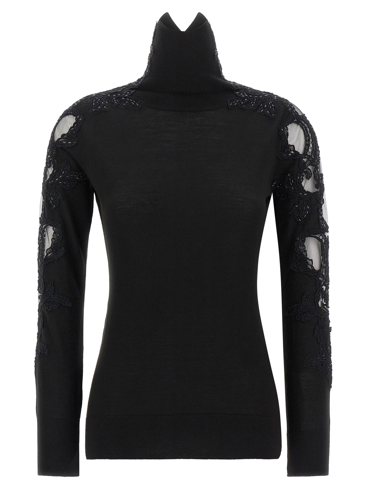 Ermanno Scervino Black Virgin Wool Cardigan