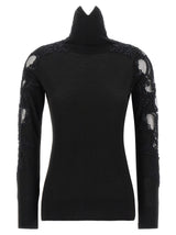 Ermanno Scervino Black Virgin Wool Cardigan