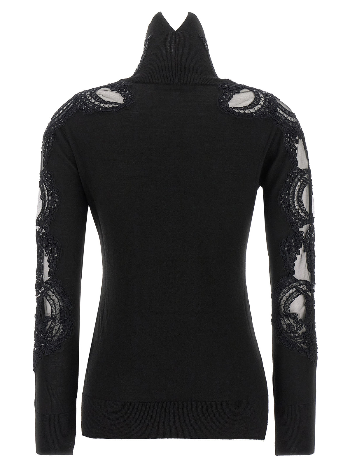 Ermanno Scervino Black Virgin Wool Cardigan