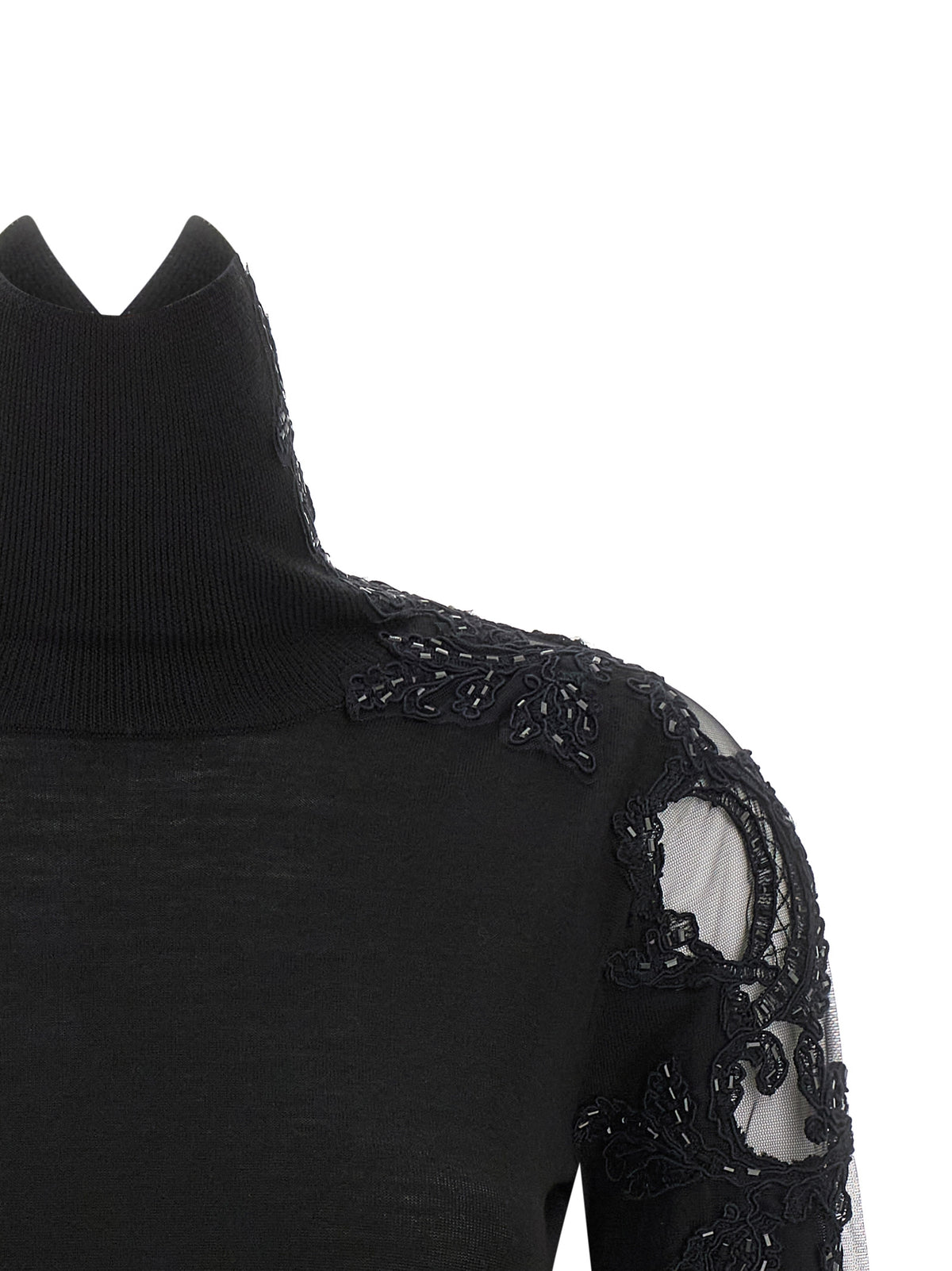 Ermanno Scervino Black Virgin Wool Cardigan