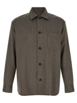 Brioni Brown Wool Blouse