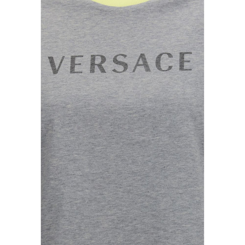 T-Shirt en Coton Gris Versace pour Femme