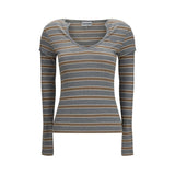 Ganni Gray Cotton Sportswear