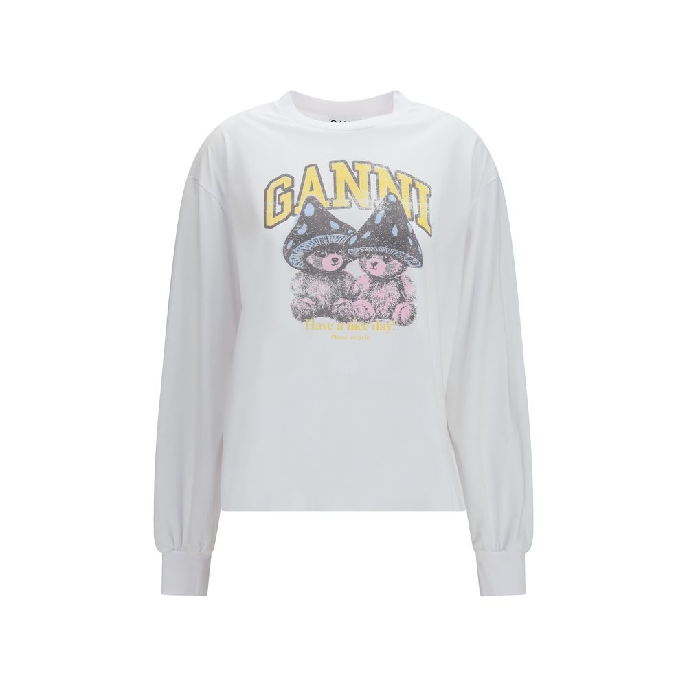 Ganni White Cotton Sportswear