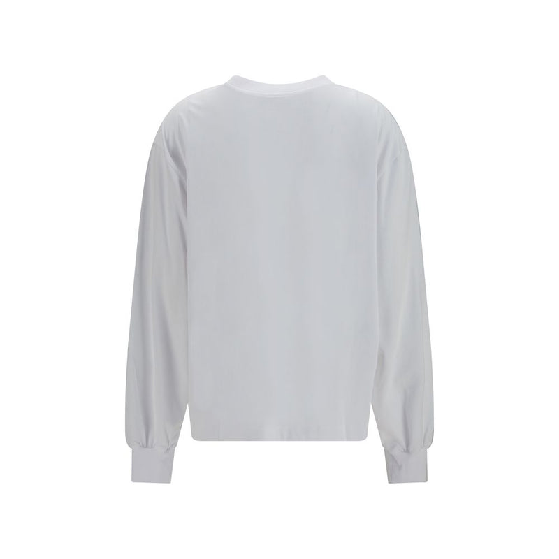 Ganni Teddy Mushroom White Cotton Long Sleeve T-Shirt