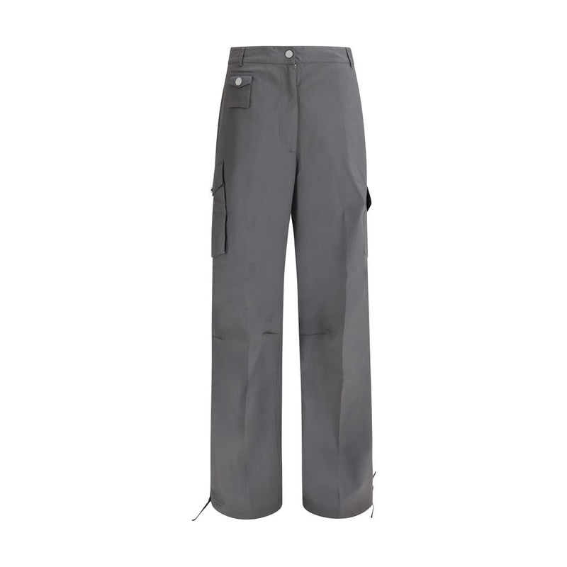 Ganni Gray Cotton Cargo Pants for Women