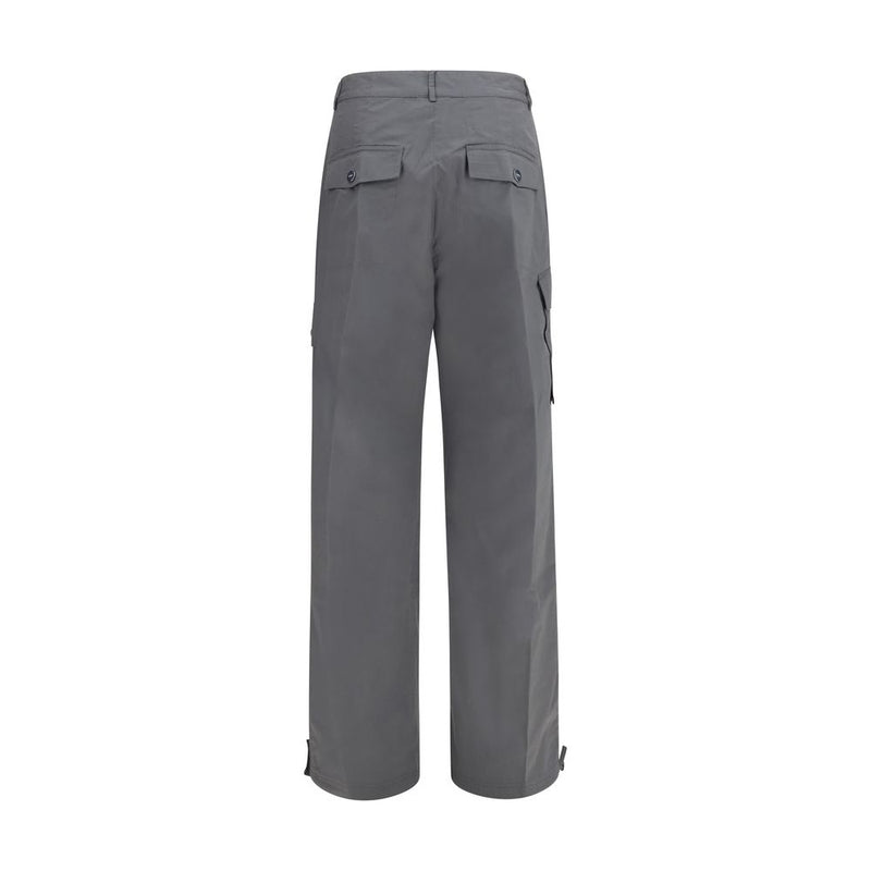Ganni Gray Cotton Cargo Pants for Women