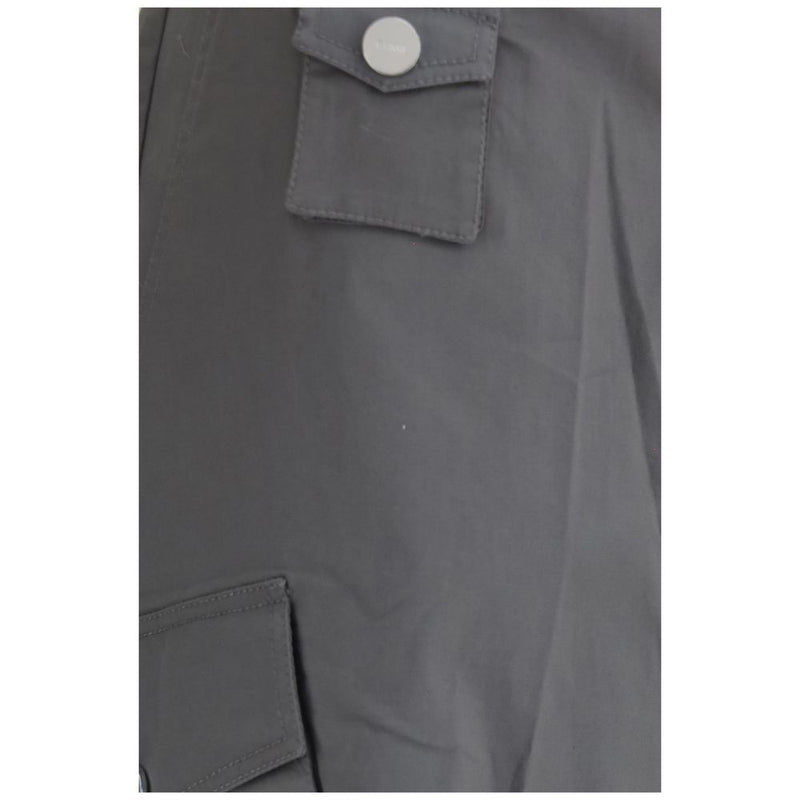 Ganni Gray Cotton Cargo Pants for Women