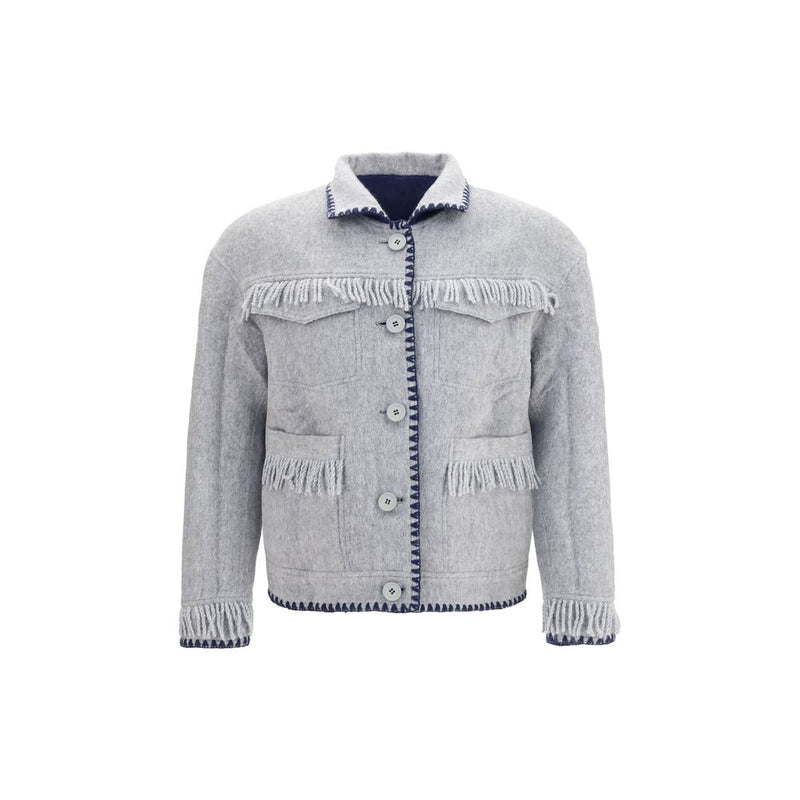 Baziszt Blue Alpaca Vicugna Pacos Full-Length Jacket