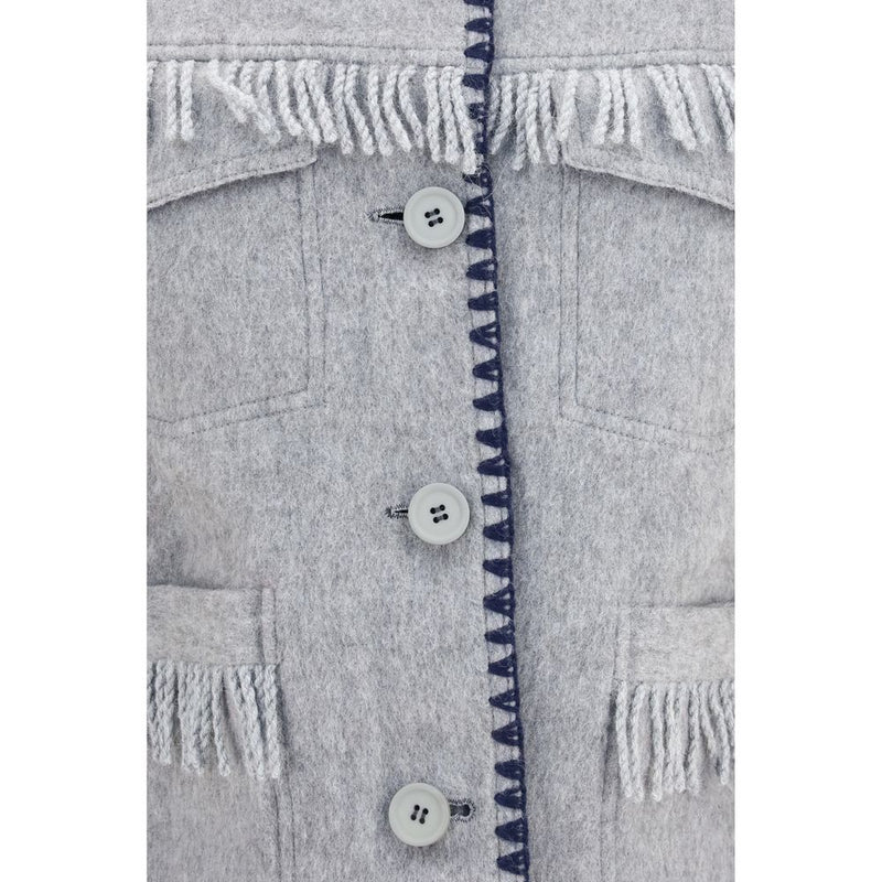 Baziszt Blue Alpaca Vicugna Pacos Full-Length Jacket