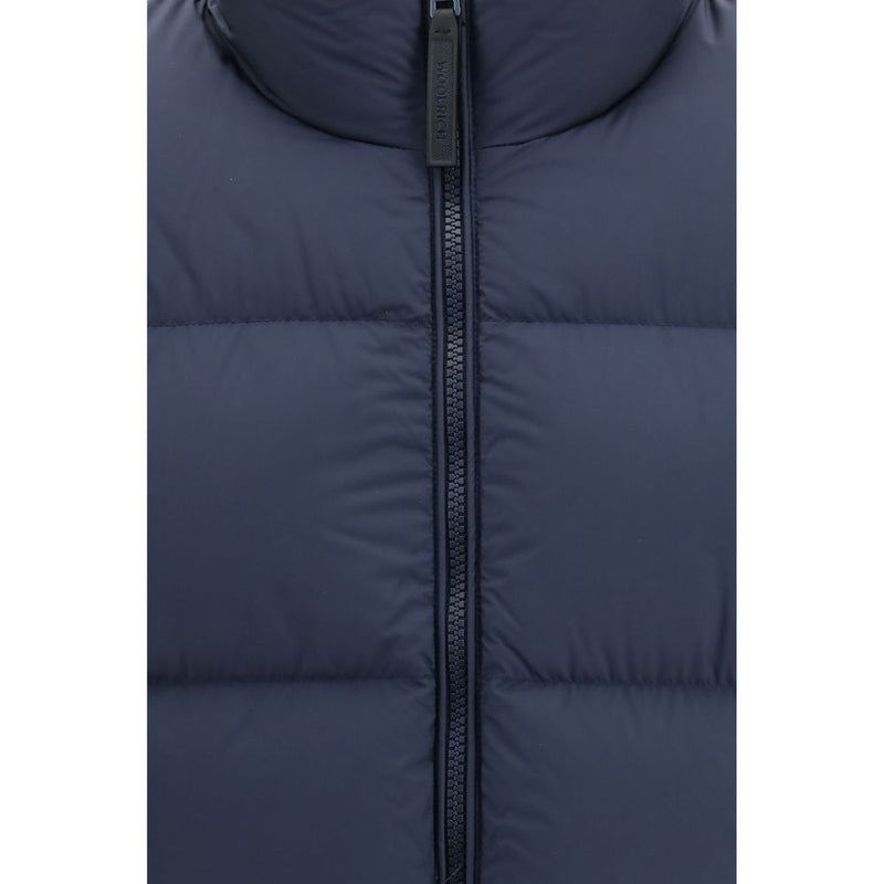 Woolrich Blue Goose Down Full-Length Jacket