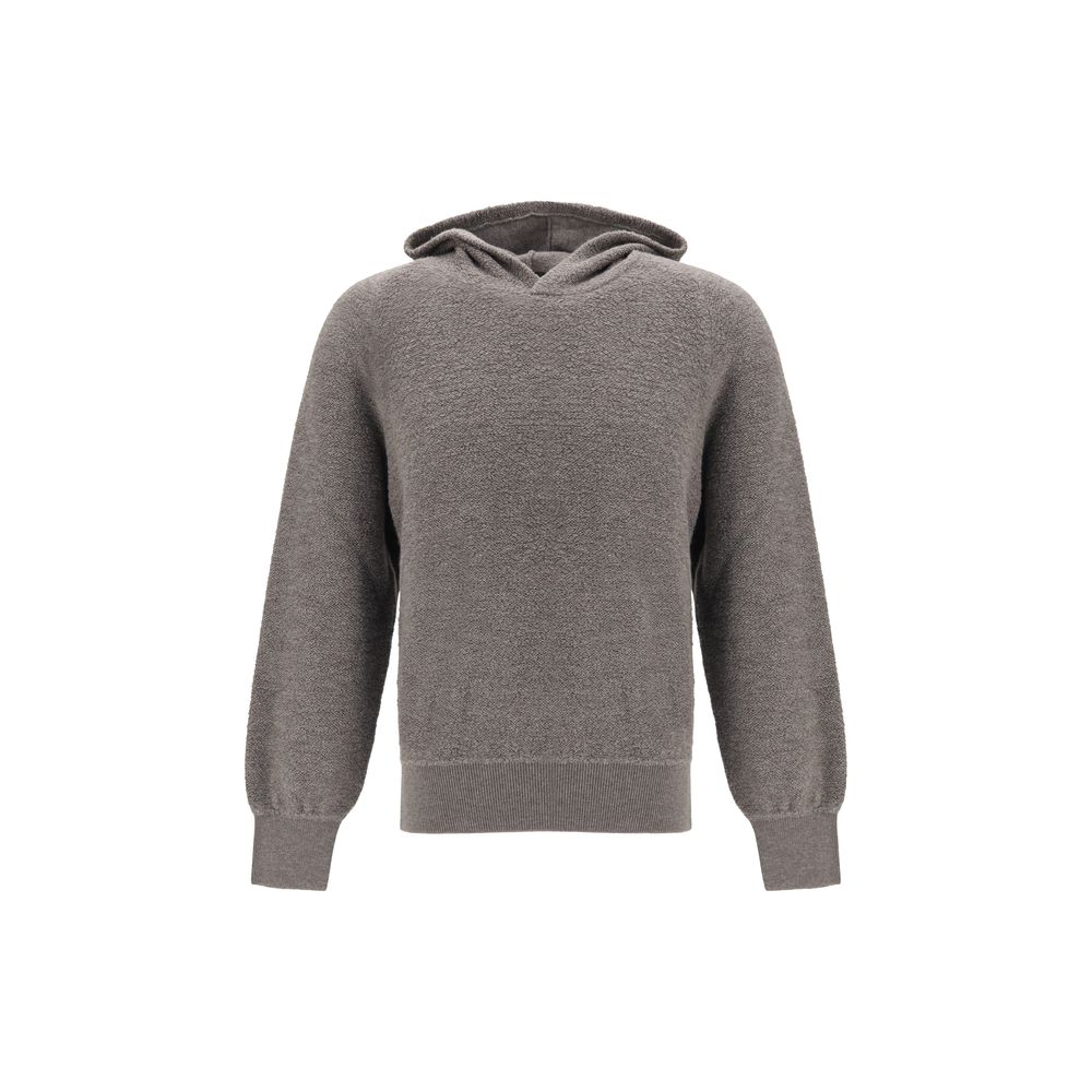 Piacenza Cashmere Gray Wool Oves Aries Sweatshirt