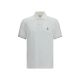 Brunello Cucinelli White Cotton Polo Shirt