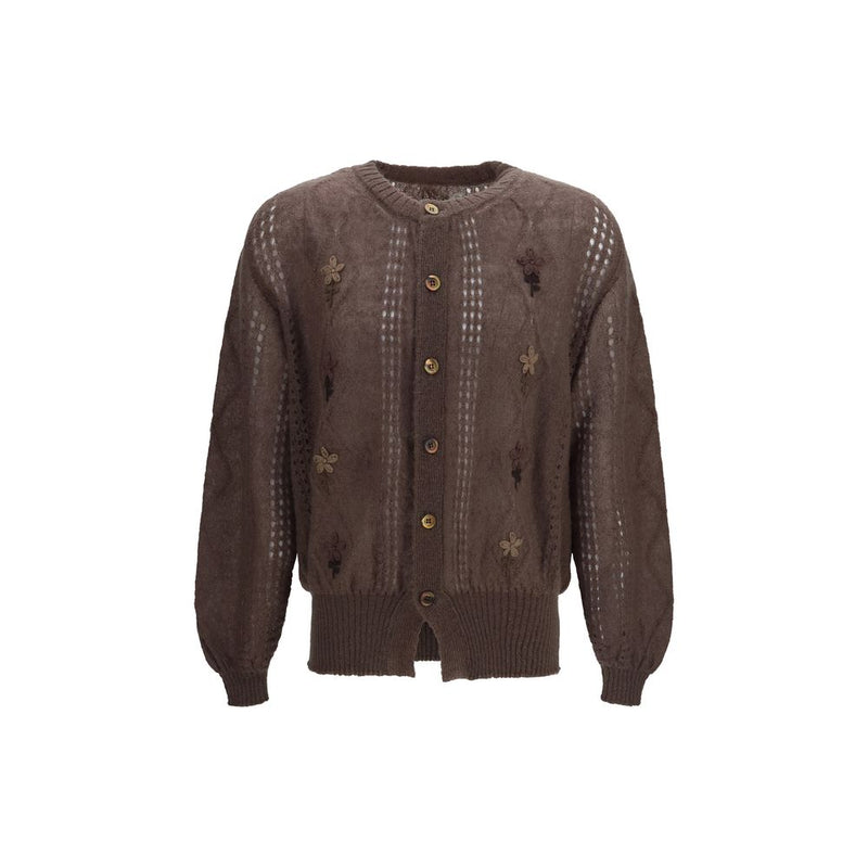 Magliano Brown Mohair Cardigan - Cormagliano Collection