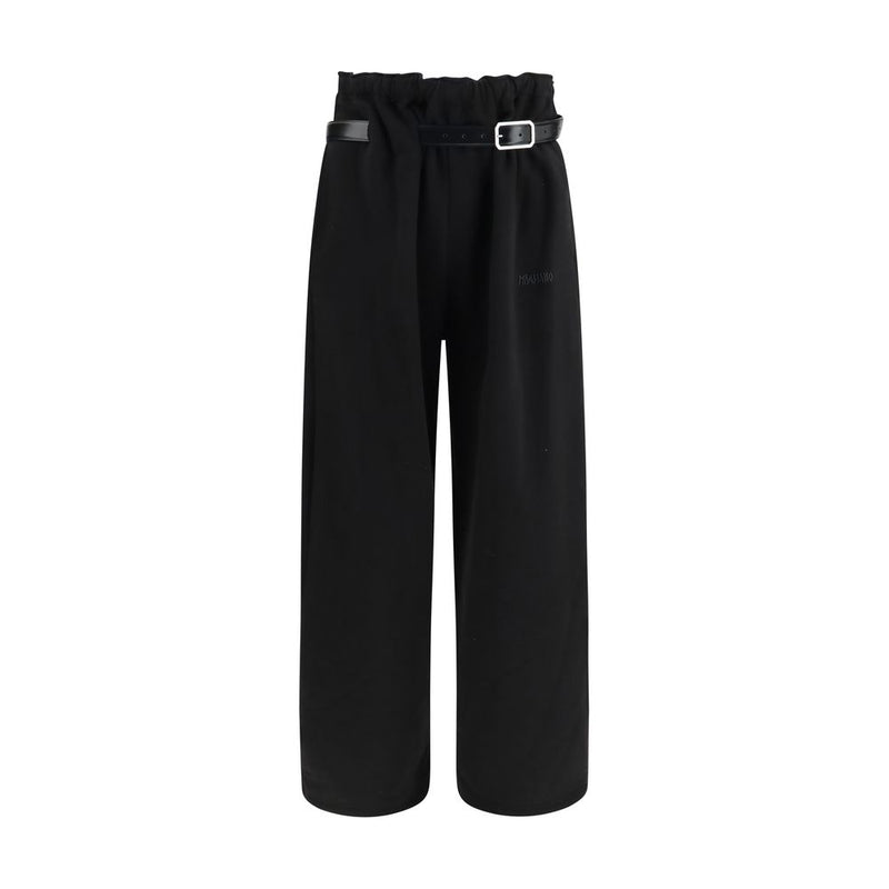 Magliano Black Cotton Casual Pants - Provincia Wide-Leg Design