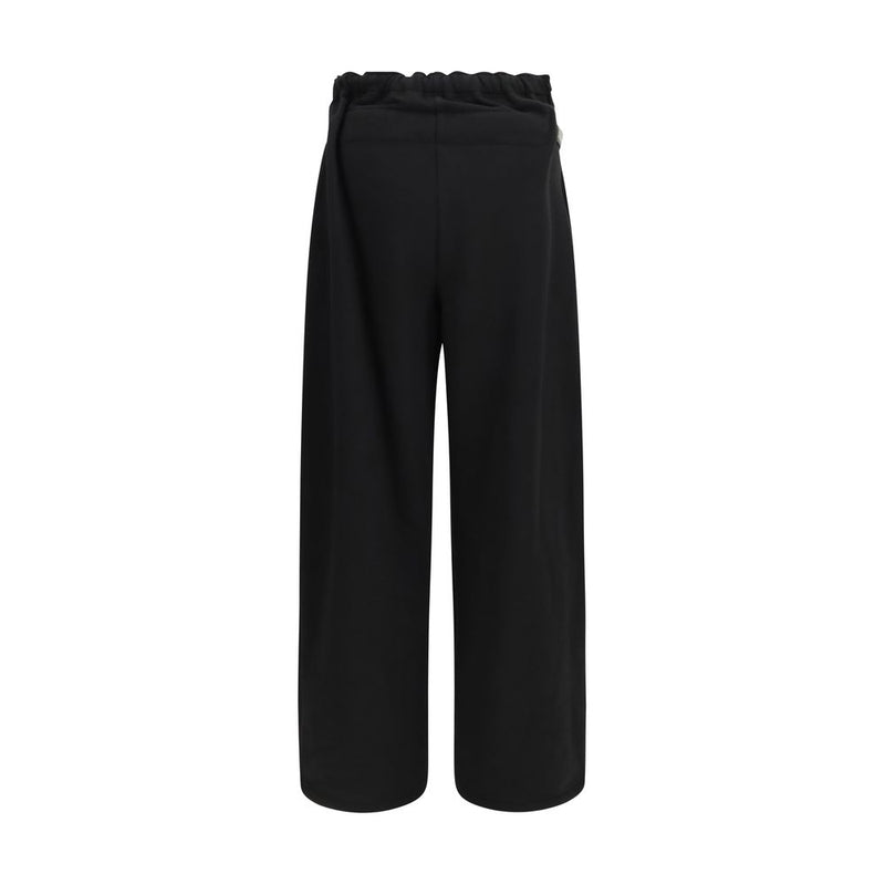 Magliano Black Cotton Casual Pants - Provincia Wide-Leg Design