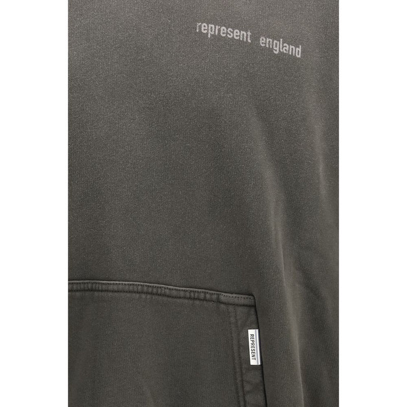 Represent Gray Cotton Sweatshirt - Monochrome Design