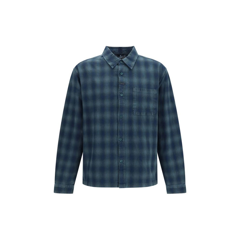 Represent Bicolor Cotton Pattern Shirt - Dark Green
