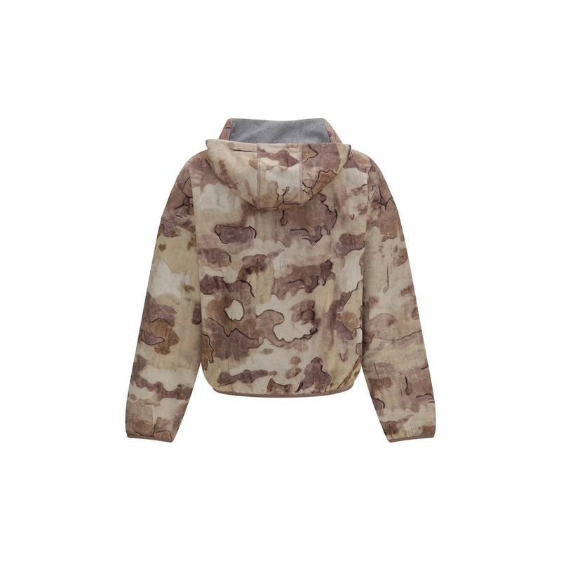 Represent Beige Cotton Storm Hoodie Sweatshirt
