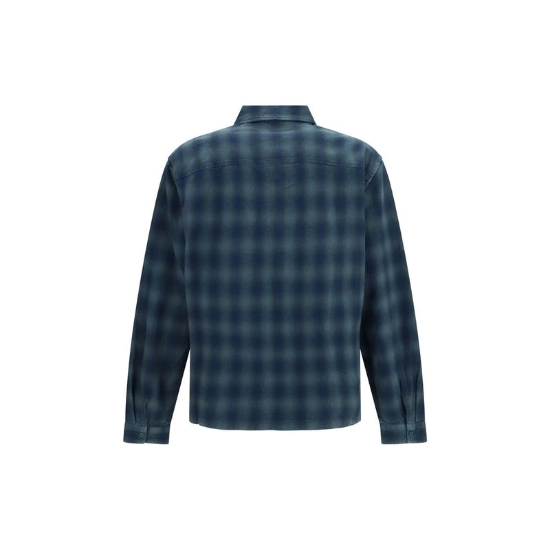 Represent Bicolor Cotton Pattern Shirt - Dark Green