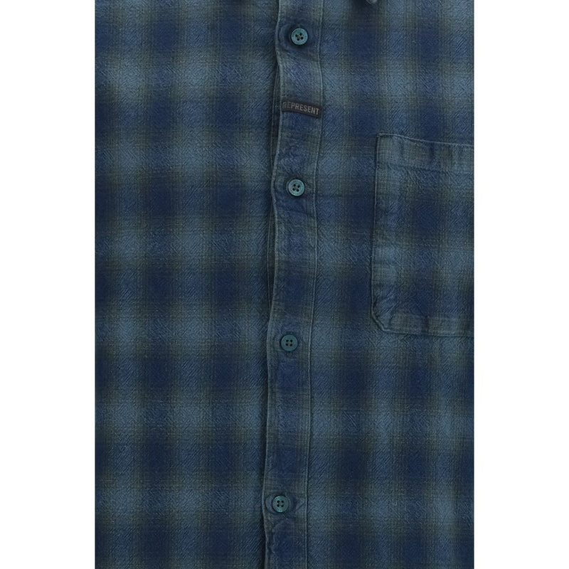 Represent Bicolor Cotton Pattern Shirt - Dark Green