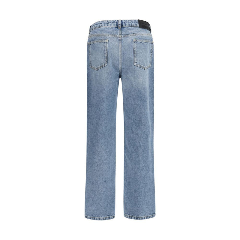 Represent Blue Cotton Heaton Straight-Leg Jeans for Men