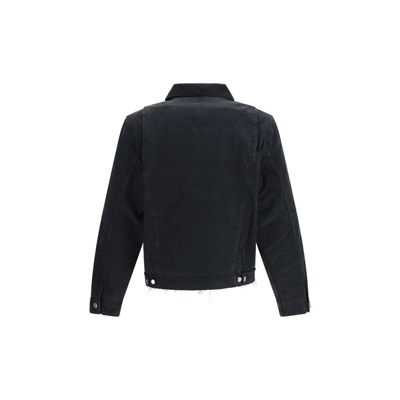 Represent Black Cotton Full-Length Jacket for Men