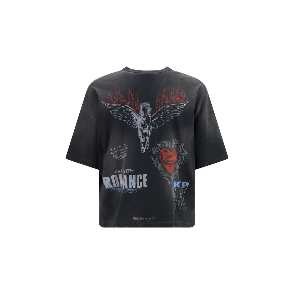 Represent Black Cotton T-Shirt