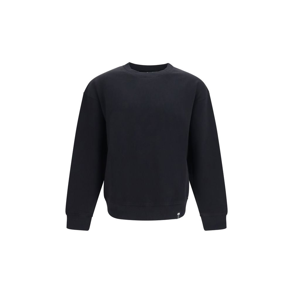 Palm Angels Black Cotton Sweatshirt