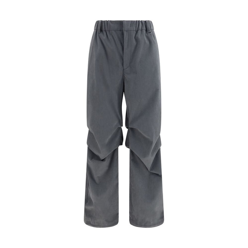 LAMINAR Gray Polyester Casual Pants for Men
