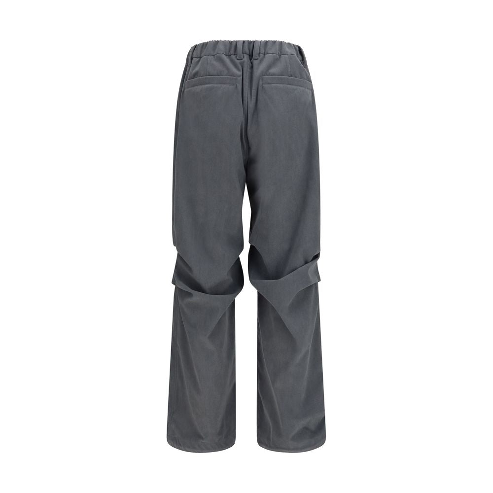 LAMINAR Gray Polyester Casual Pants