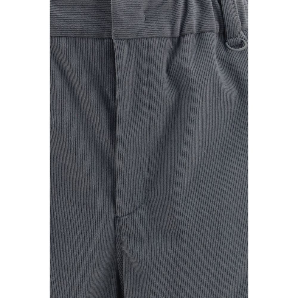 LAMINAR Gray Polyester Casual Pants