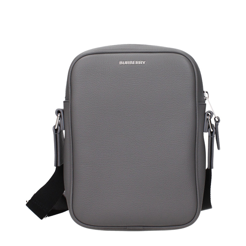 Sac en Cuir Gris Burberry pour Homme - Bandoulière