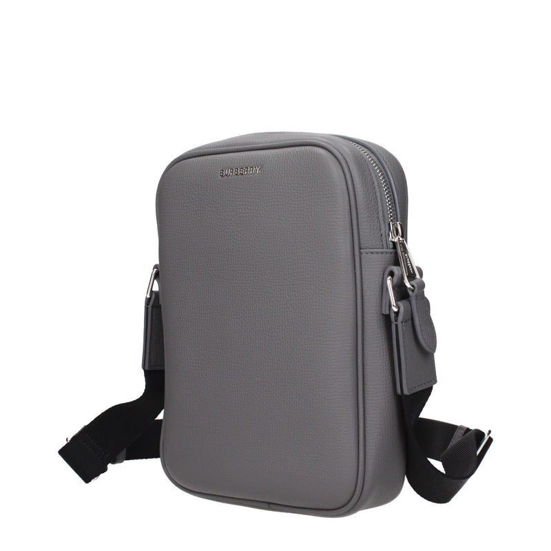 Sac en Cuir Gris Burberry pour Homme - Bandoulière