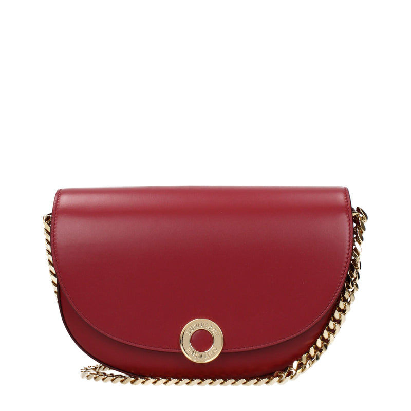 Sac à épaule en cuir rouge Burberry