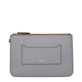 Burberry Gray Leather Clutch Bag
