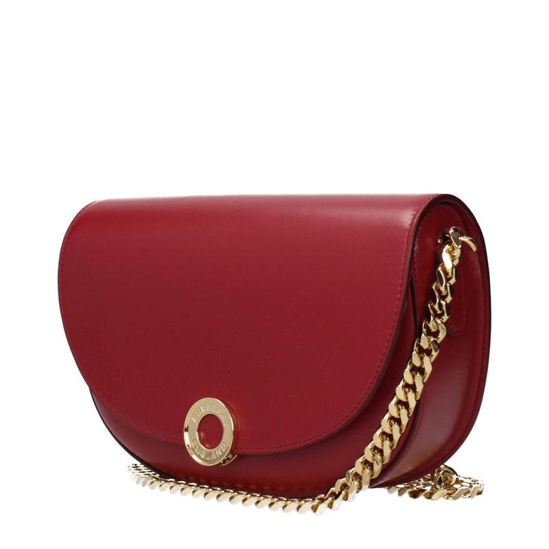 Sac à épaule en cuir rouge Burberry