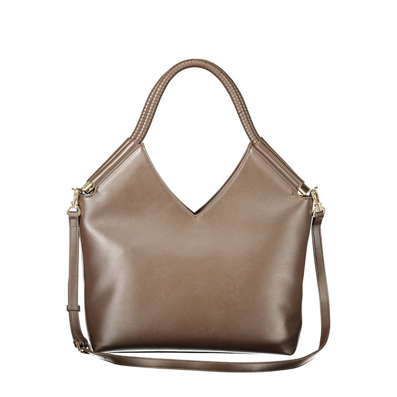 Sac à main en polyéthylène marron Twinset