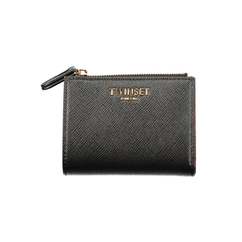 Twinset Black Polyethylene Wallet with Contrast Details