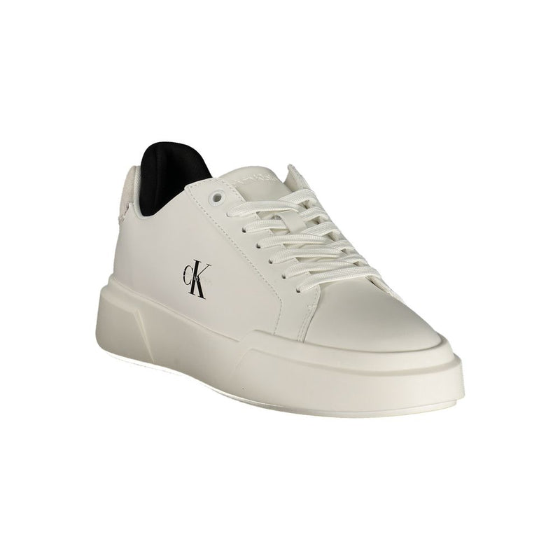 Calvin Klein White Polyester Athletic Sneakers for Women