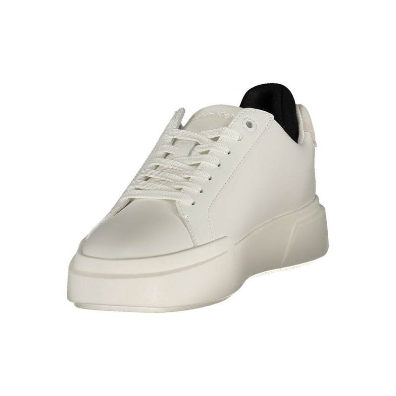 Calvin Klein White Polyester Athletic Sneakers for Women