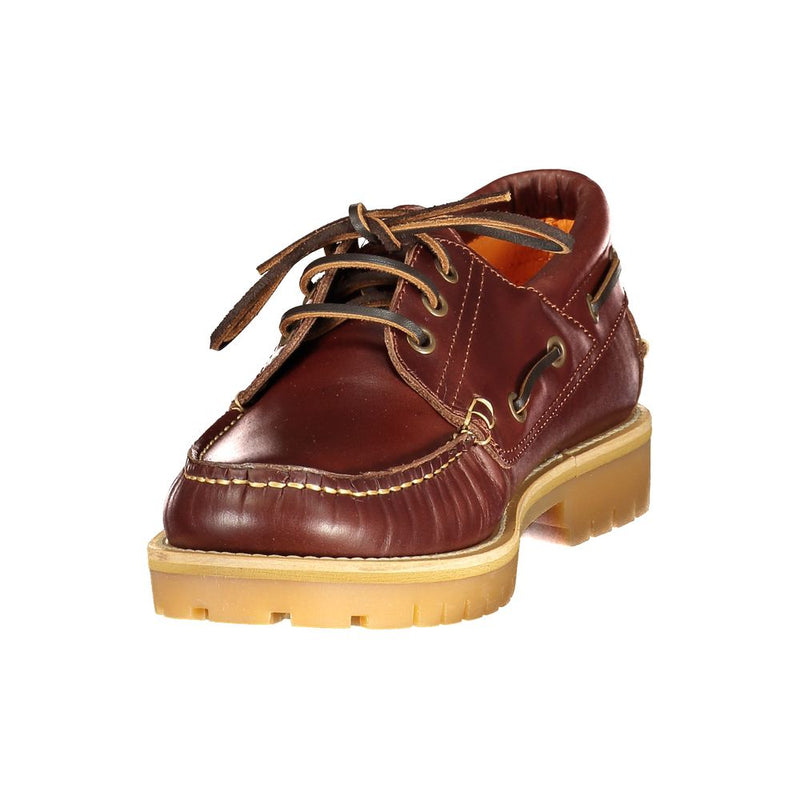 Lumberjack Brown Leather Slip-On Loafers for Men
