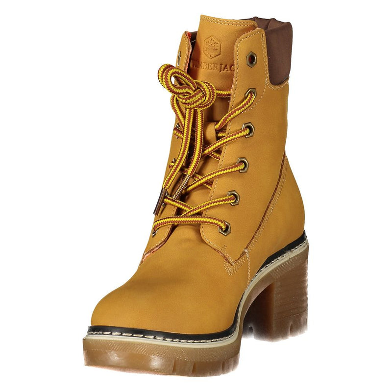 Lumberjack Yellow Polyester Ankle Boots for Women